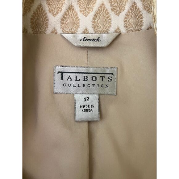 Talbots Collection jacquard mandarin blazer jacket - Picture 3 of 8